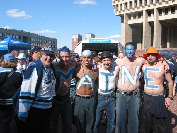 A College Hockey Tradition – the Naked Five – Pucks and Pins